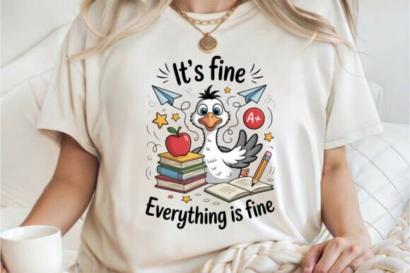 Back to School Goose Positivity Tee PNG: A Versatile Design for Creative Projects