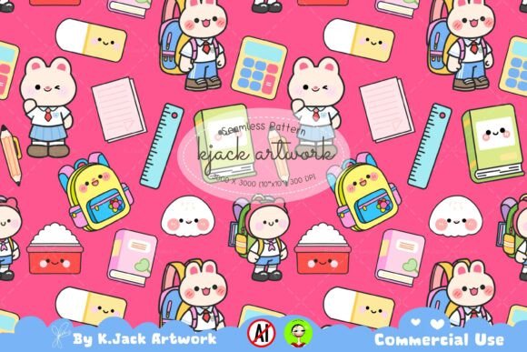 Cute Back to School Seamless Pattern – A Versatile Design for Creative and Professional Use