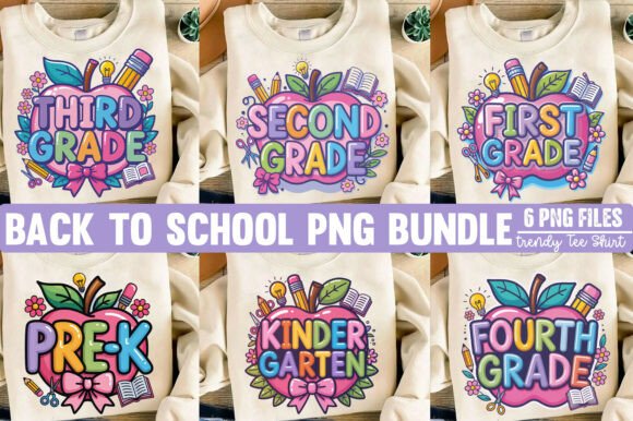 Preppy Back to School PNG Bundle Teacher