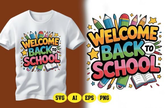 Welcome Back to School Design PNG, SVG – A Versatile Resource for Creative Projects
