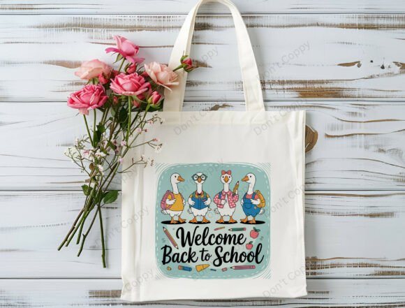 Welcome Back to School Geese PNG, Funny: A Playful Take on Back-to-School Prep