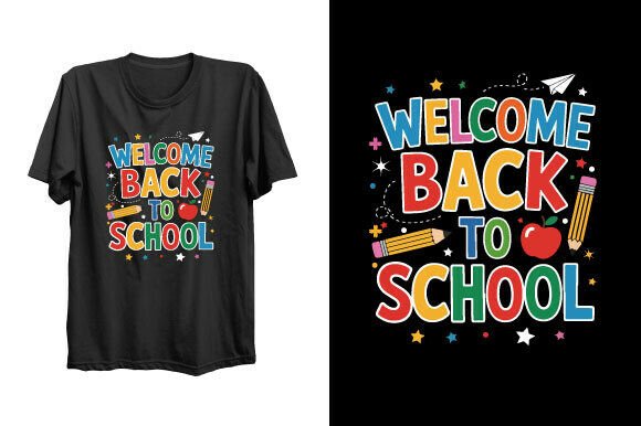 Welcome Back to School Print Template: A Versatile Design for Your T-Shirt Store